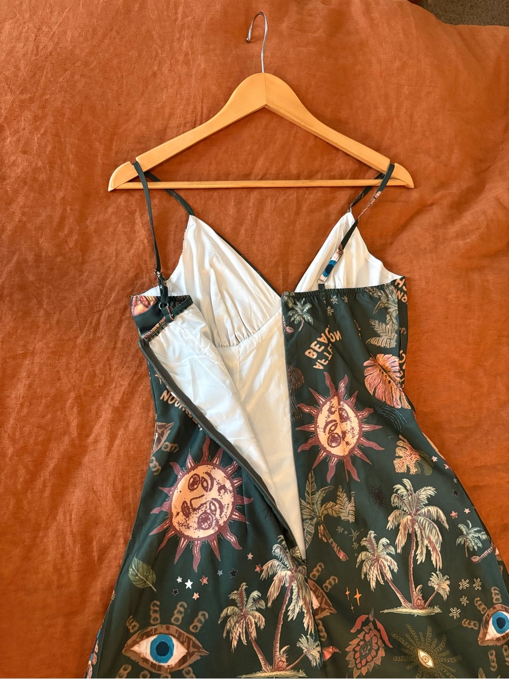 ROMWE Green Hippie summer Vacation Midi Dress - Picture 9 of 13